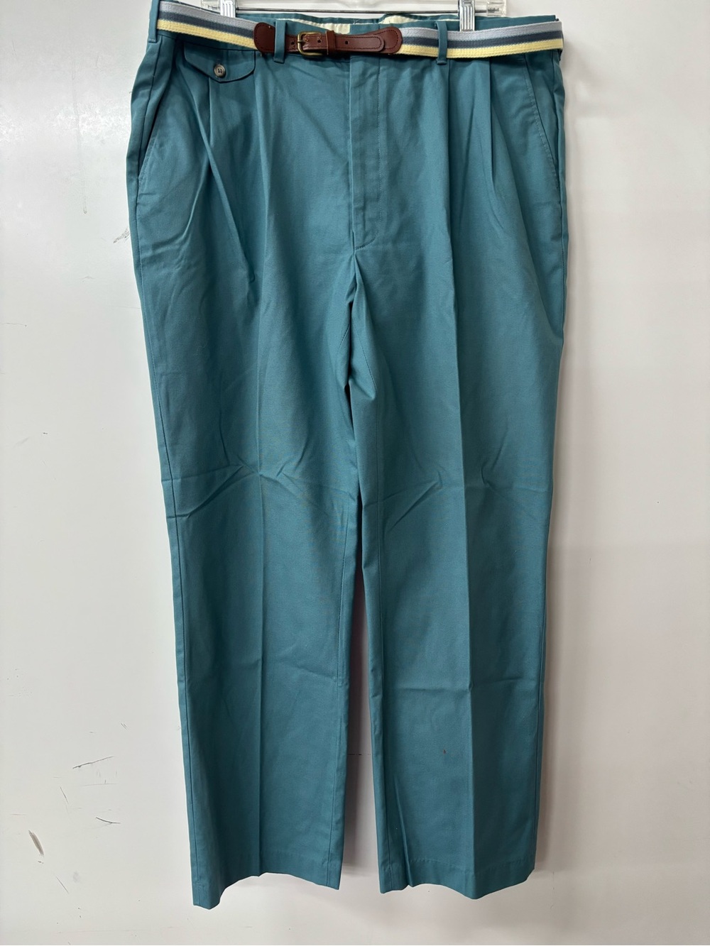 Teal Pleated Men’s Dress Pants